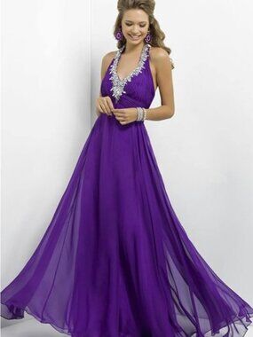 Blush Prom X139 Size 10 Purple Prom Dress